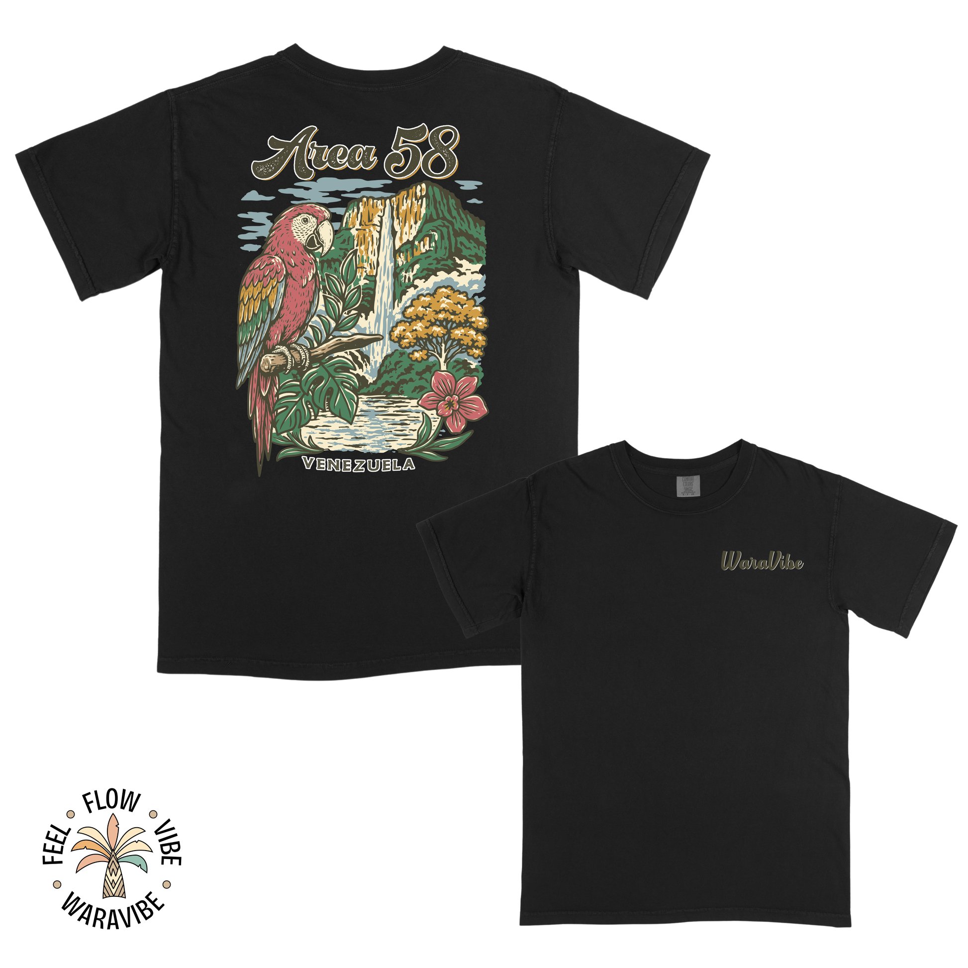 Area 58: Venezuela - Vintage Colorful Graphic T-Shirt