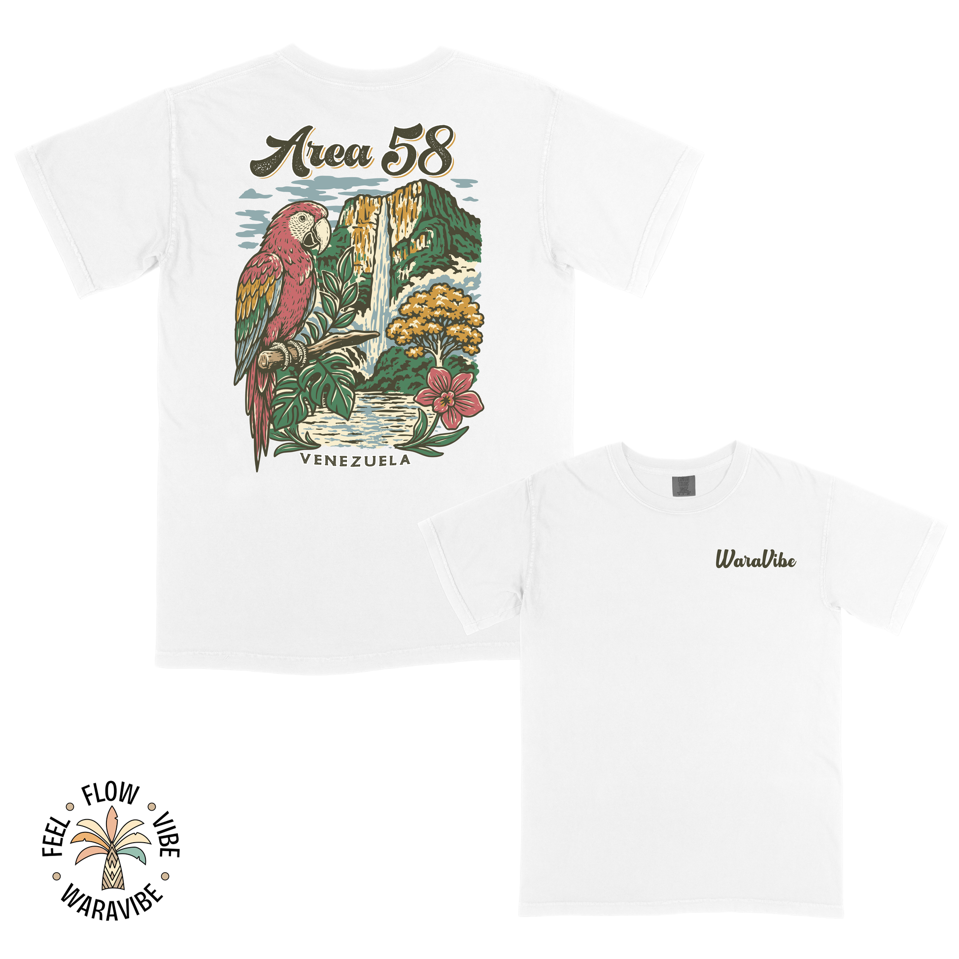 Area 58: Venezuela - Vintage Colorful Graphic T-Shirt