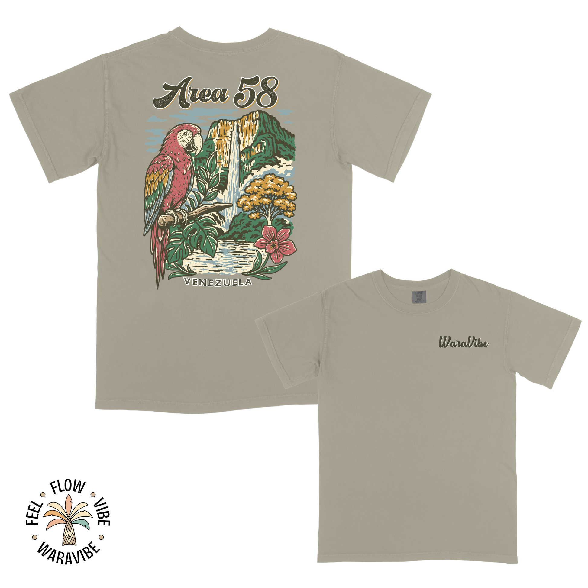 Area 58: Venezuela - Vintage Colorful Graphic T-Shirt