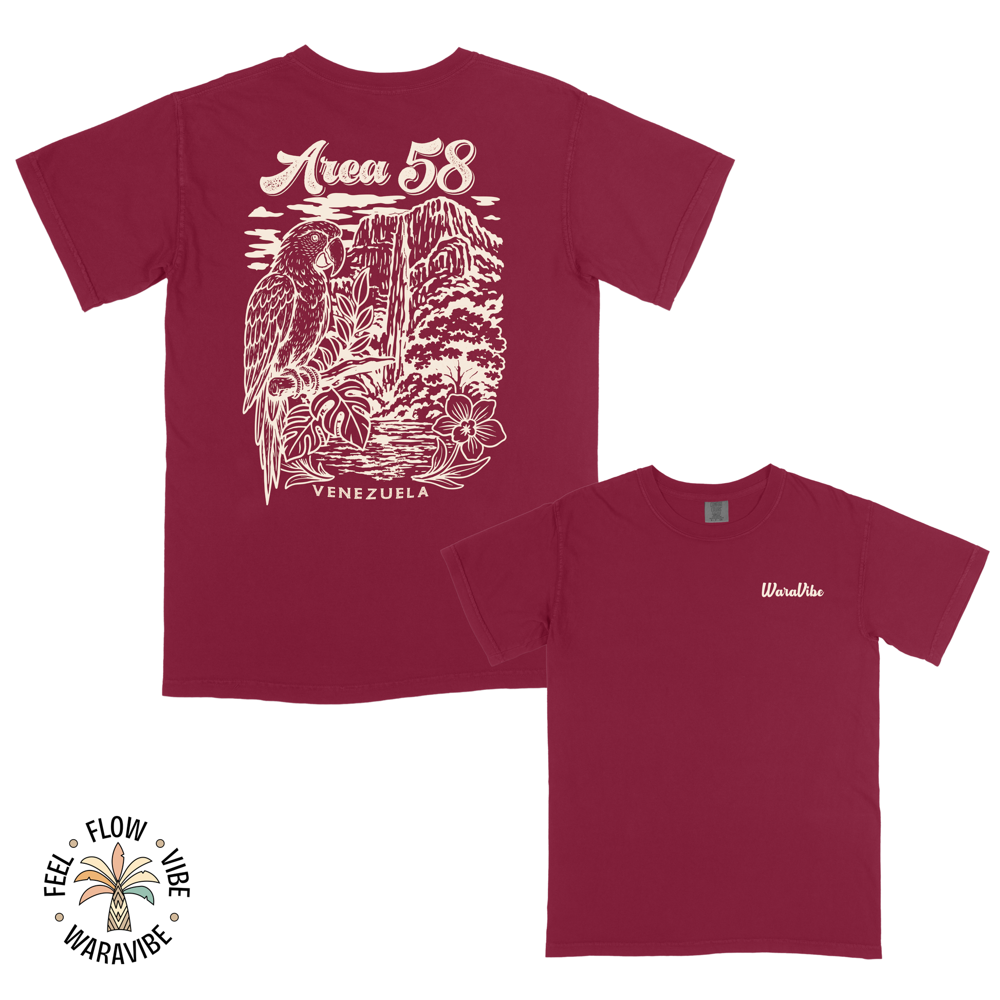 Area 58: Venezuela - Vintage Monochromatic Graphic T-Shirt