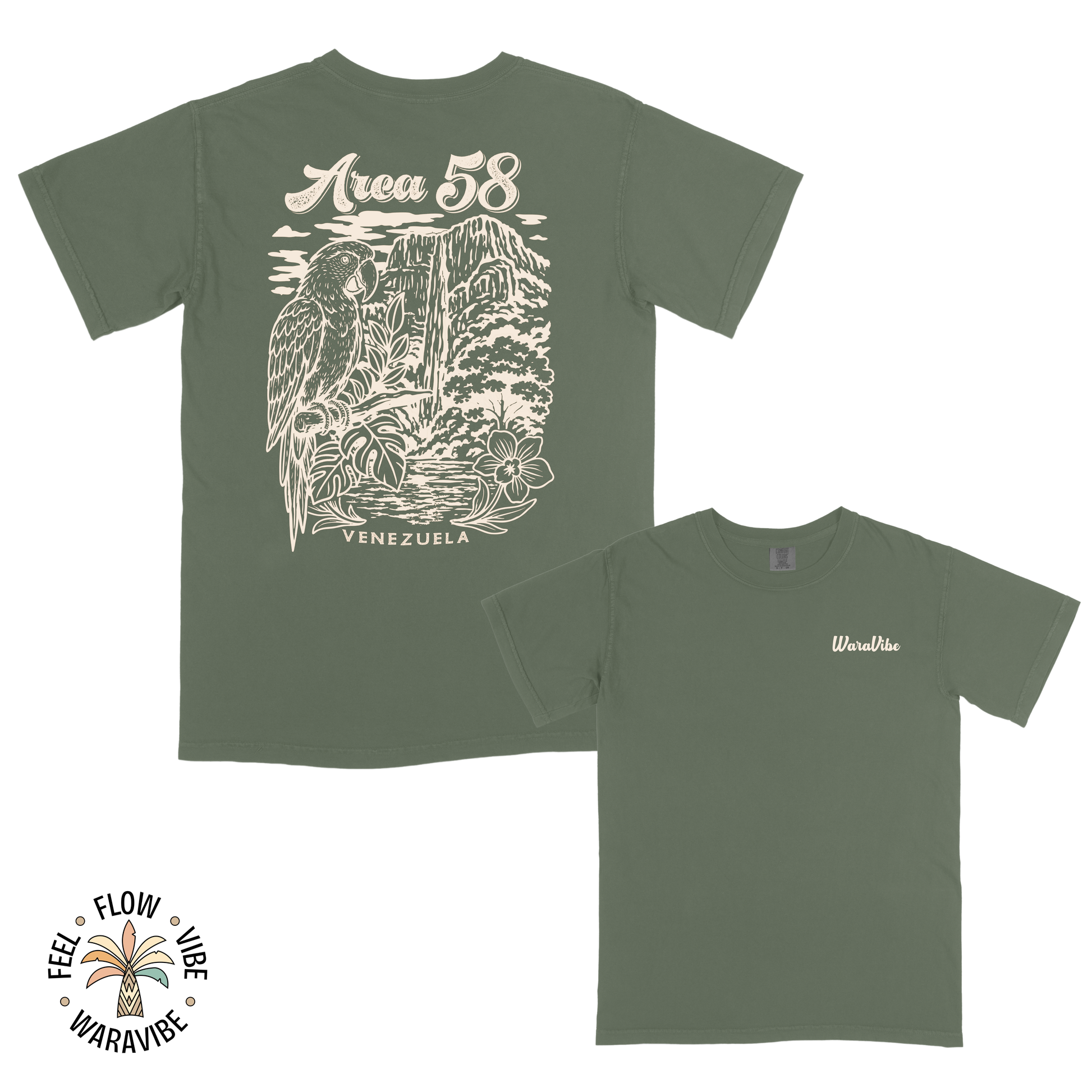 Area 58: Venezuela - Vintage Monochromatic Graphic T-Shirt