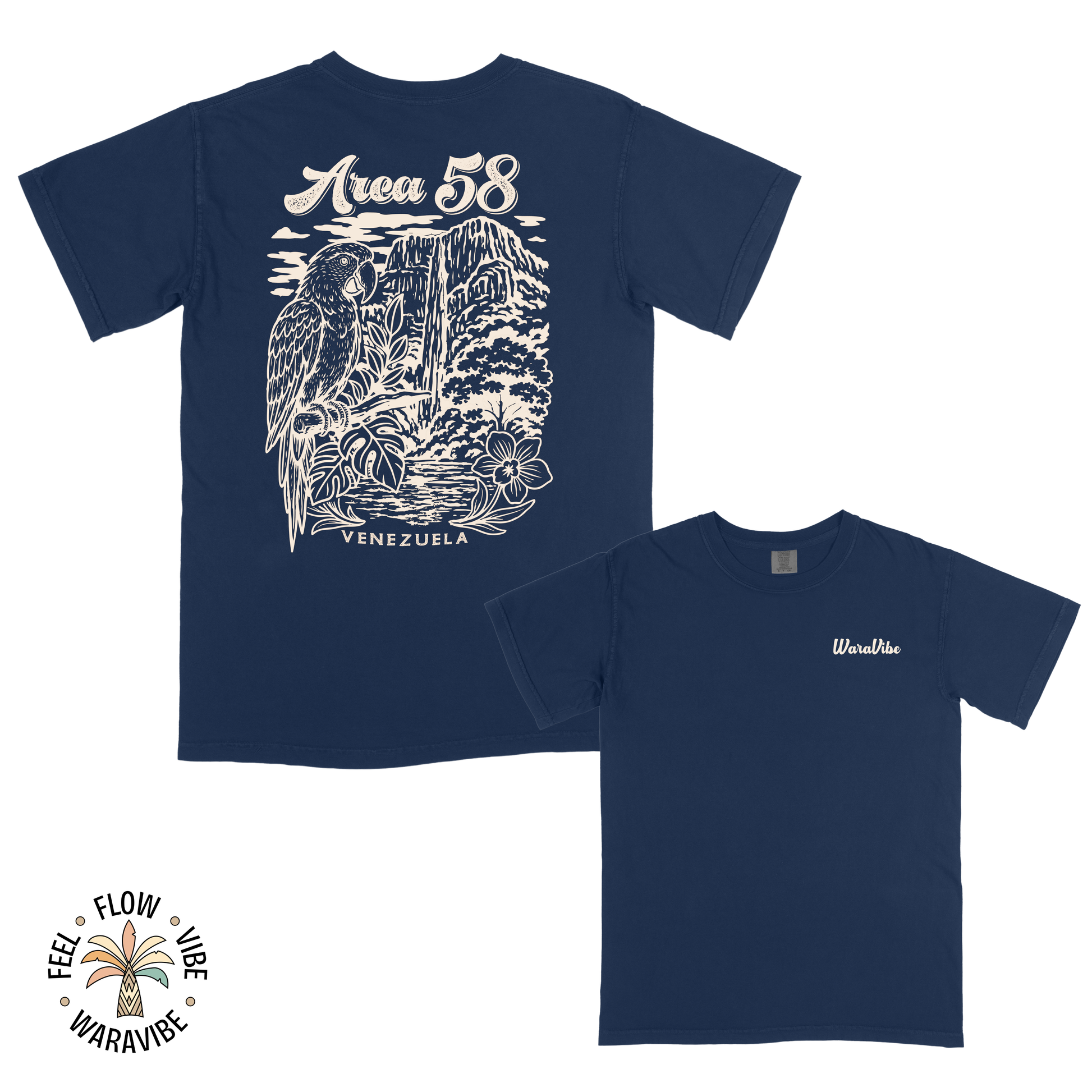 Area 58: Venezuela - Vintage Monochromatic Graphic T-Shirt