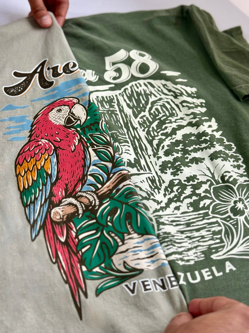 Area 58: Venezuela - Vintage Colorful Graphic T-Shirt